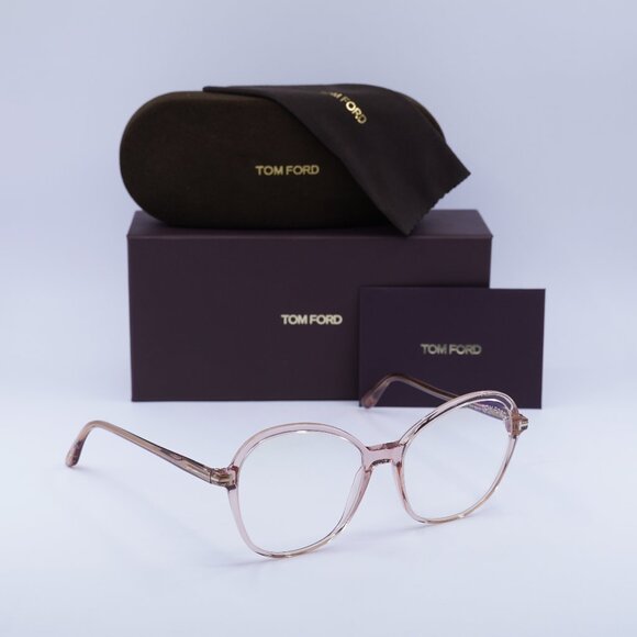Tom Ford FT5577-B 072 Butterfly Eyeglasses 55mm - Pink/Blue Light Block - Picture 1 of 9